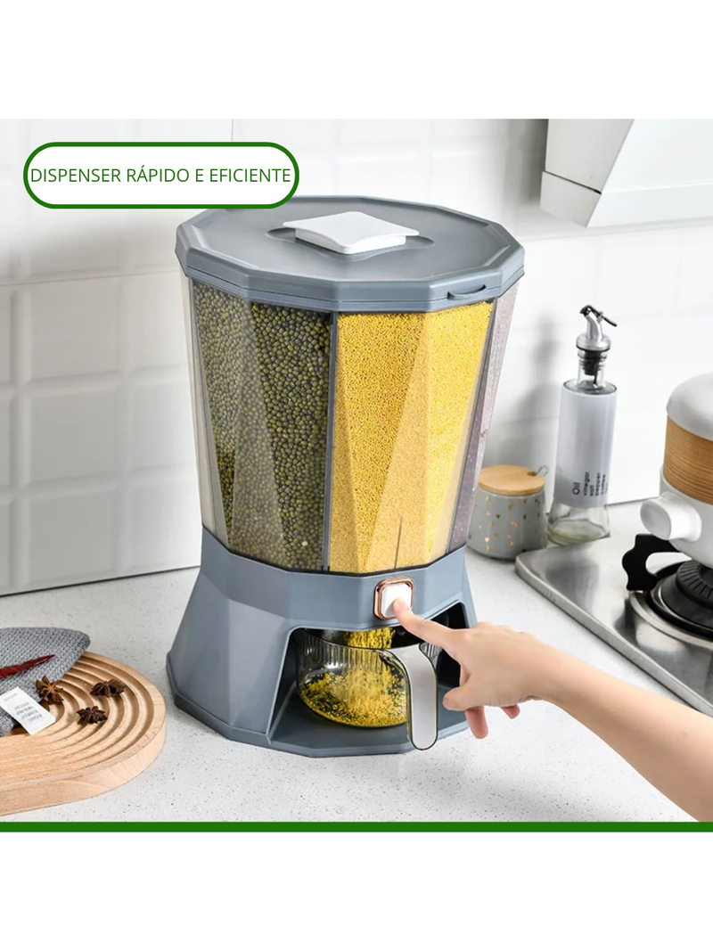 Dispenser De Cereais Giratorio De Alimentos 4 Divisorias