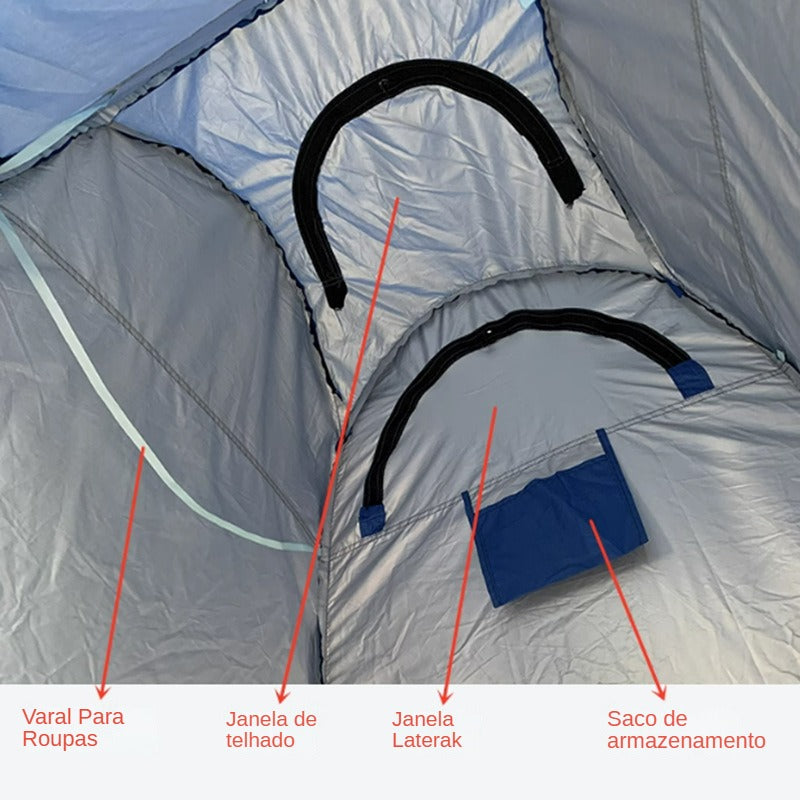Barraca para Troucar De Roupas Trocador Banheiro Camping