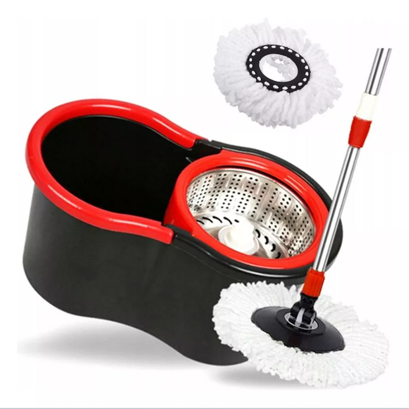 Mop Giratório Com Cesto Em Inox Com Balde 13 Lt Centrífuga