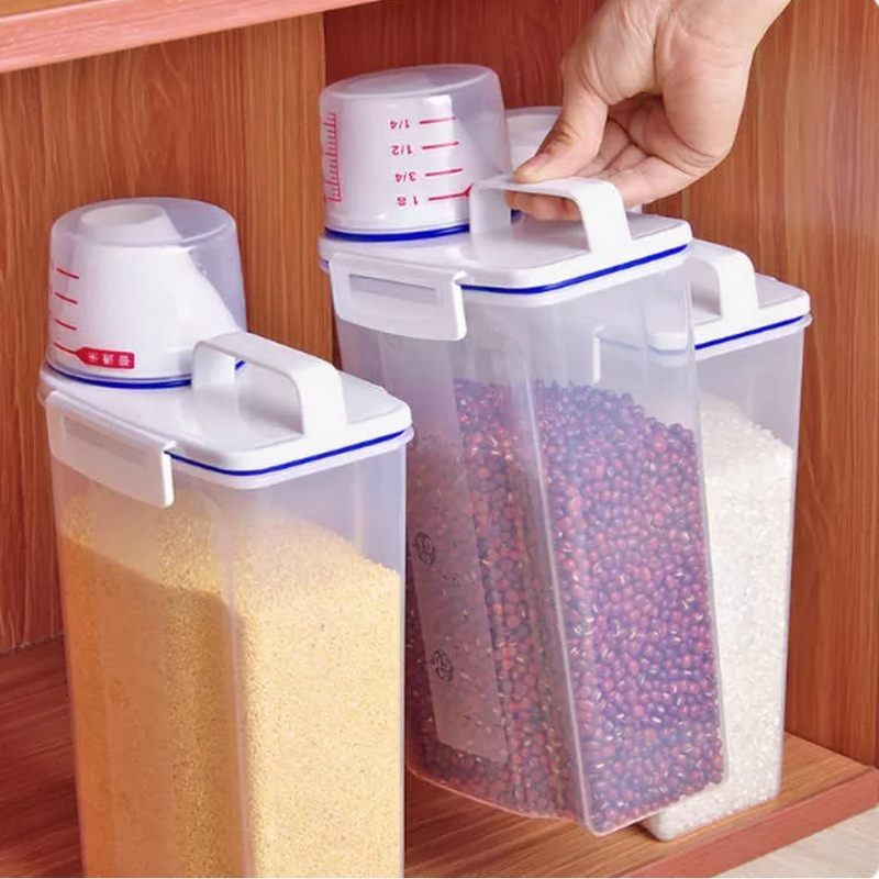 Dispenser Porta Sabão em Pó Com Tampa Medidora 2,5L