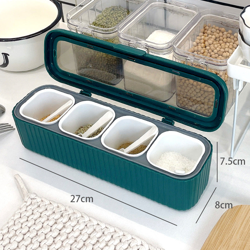 Dispenser Porta Temperos Cereais E Alimentos 4 Divisorias