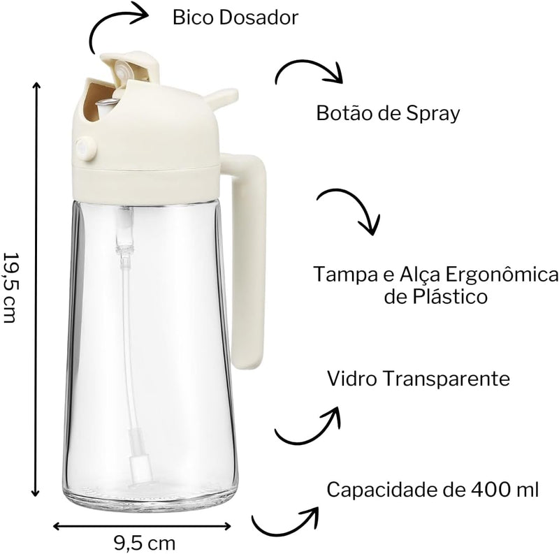 Frasco Pulverizador Temperos e Óleos Gourmet 500ml - Frete Grátis