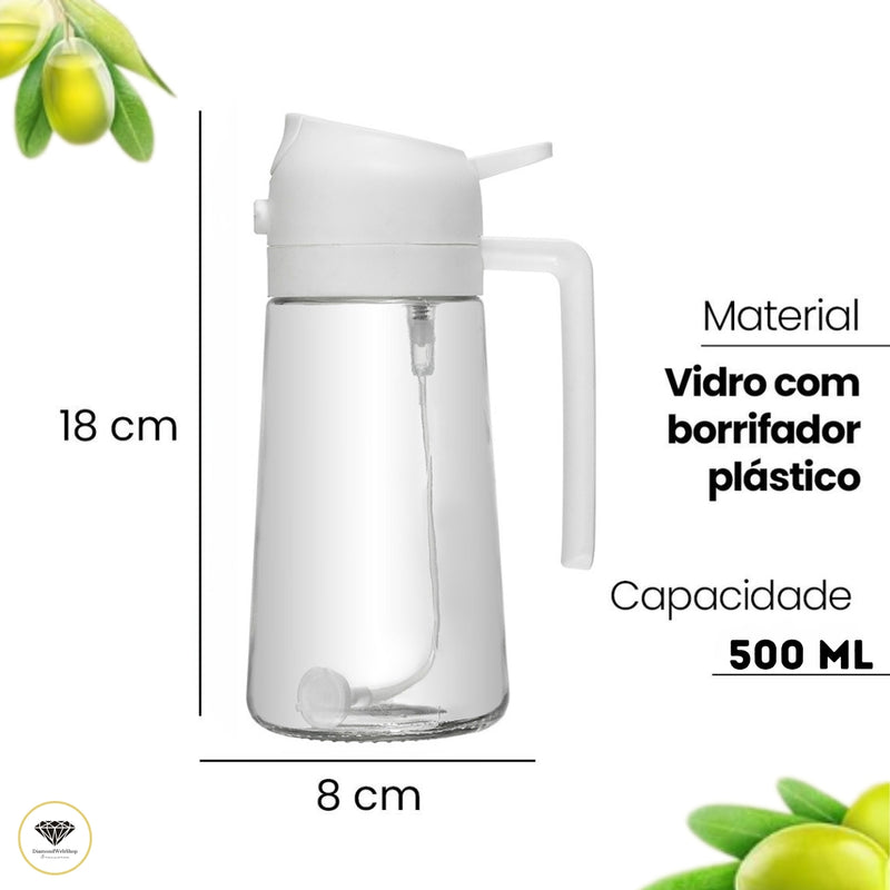 Frasco Pulverizador Temperos e Óleos Gourmet 500ml - Frete Grátis