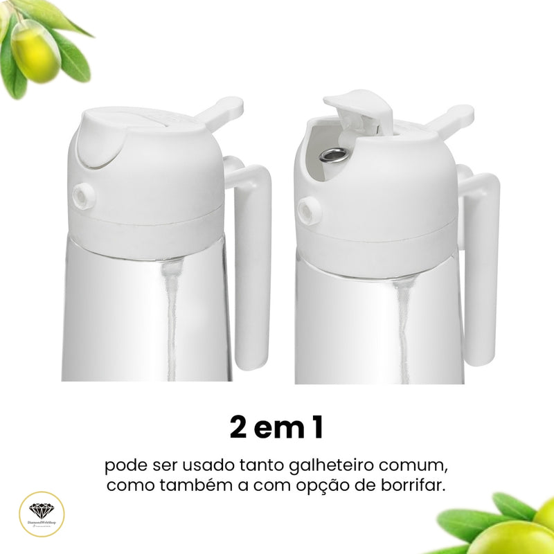 Frasco Pulverizador Temperos e Óleos Gourmet 500ml - Frete Grátis