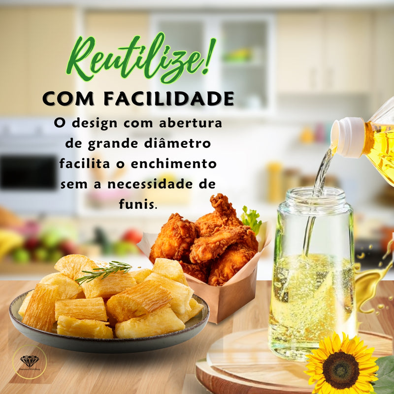 Frasco Pulverizador Temperos e Óleos Gourmet 500ml - Frete Grátis