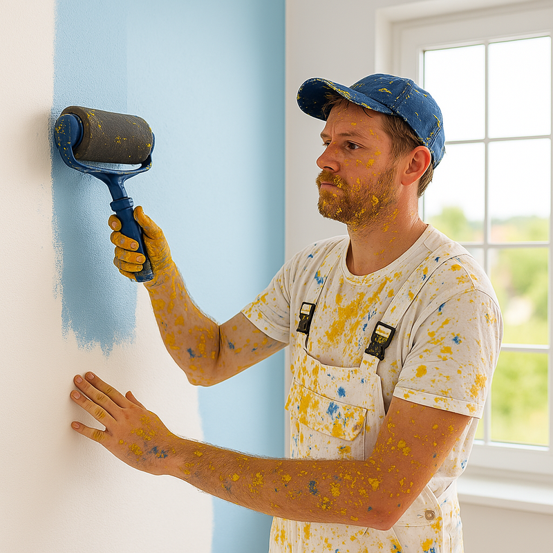 Rolo De Pintura Com Reservatório de Parede Profissional