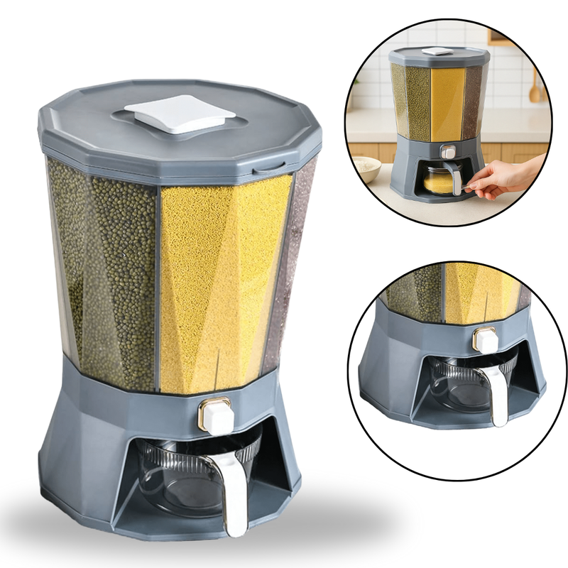 Dispenser De Cereais Giratorio De Alimentos 4 Divisorias