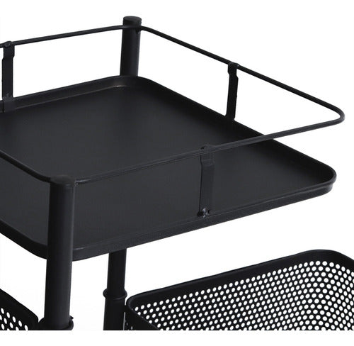 Fruteira Moderna De Chao Aramado Giratoria Cozinha 4 Andar