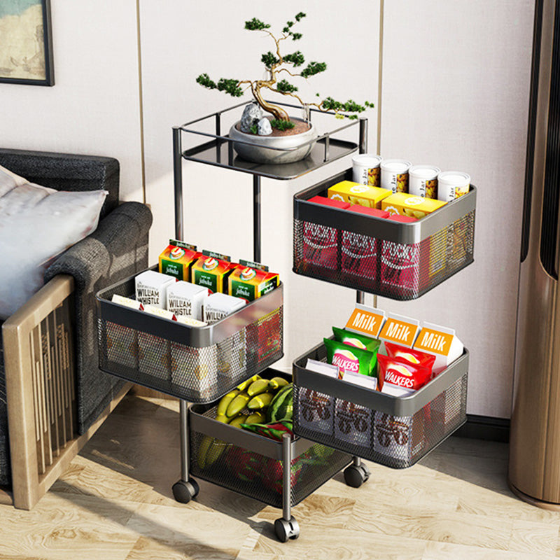 Fruteira Moderna De Chao Aramado Giratoria Cozinha 4 Andar