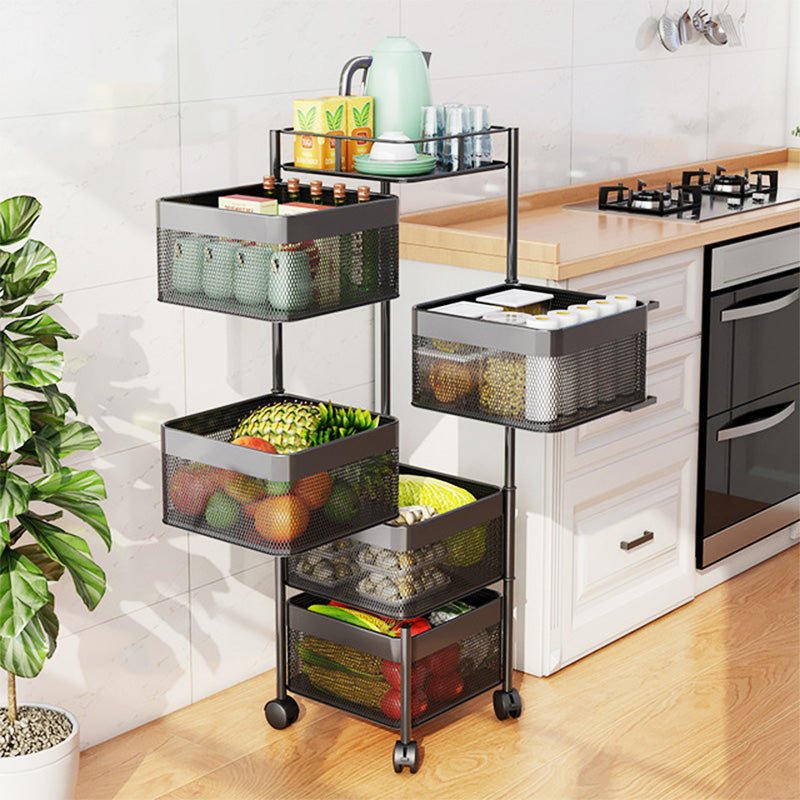 Fruteira Moderna De Chao Aramado Giratoria Cozinha 4 Andar