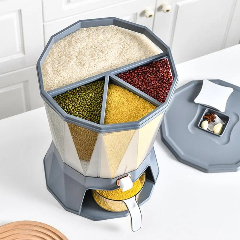 Dispenser De Cereais Giratorio De Alimentos 4 Divisorias