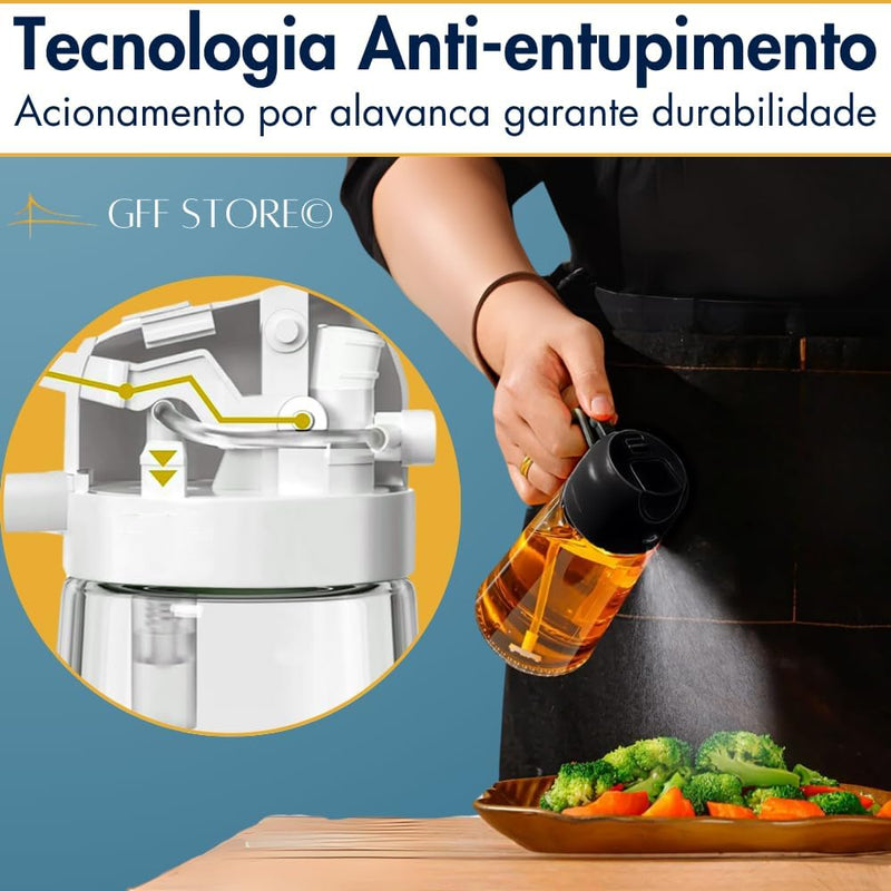 Frasco Pulverizador Temperos e Óleos Gourmet 500ml - Frete Grátis
