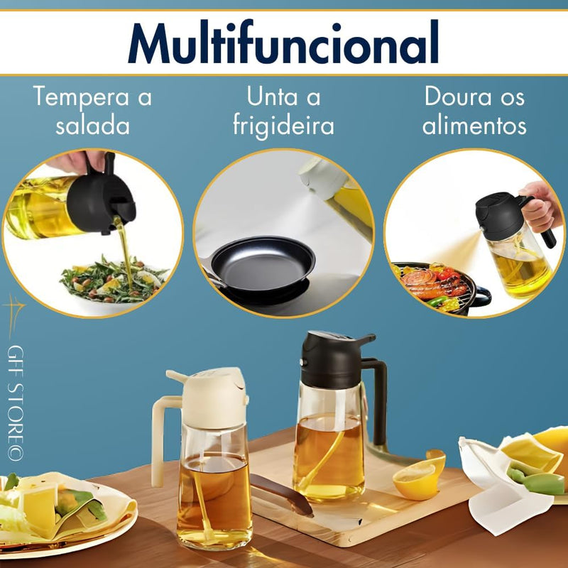 Frasco Pulverizador Temperos e Óleos Gourmet 500ml - Frete Grátis