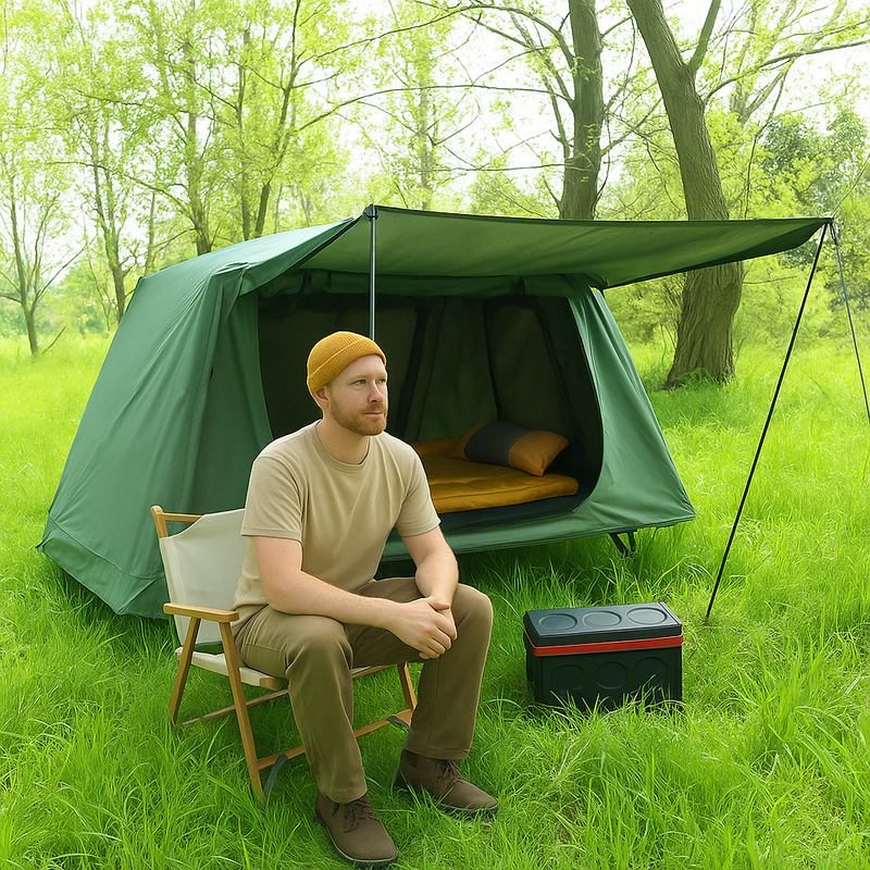 Cama Tatu Dobravel Portatil Barraca Solteiro Camping