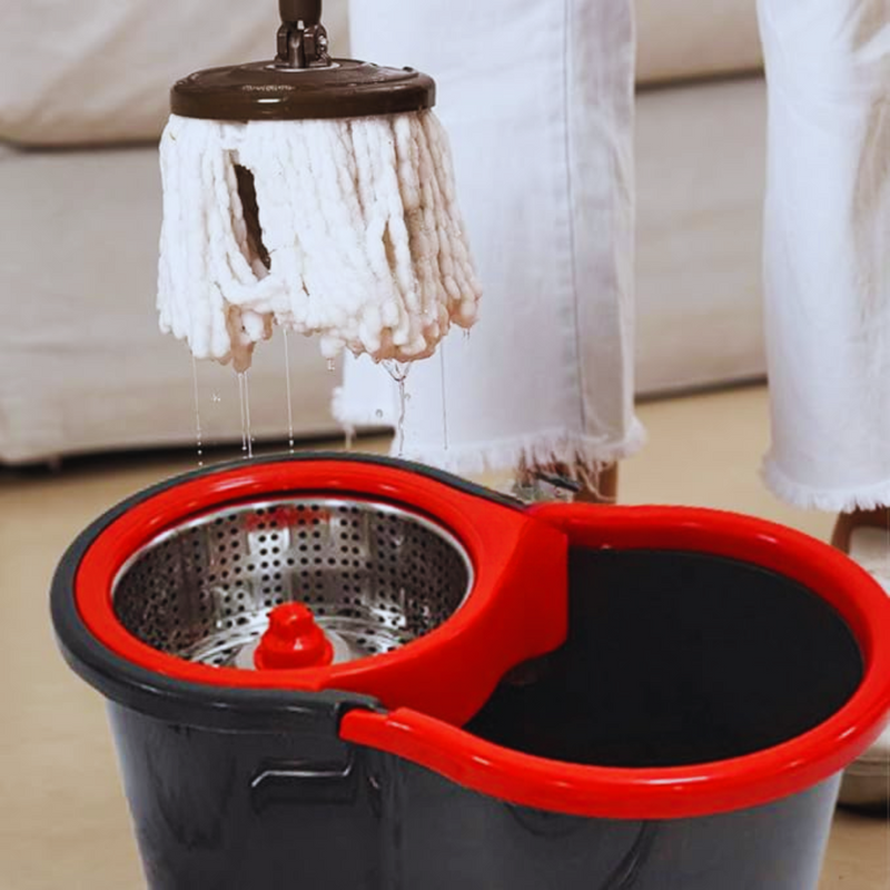 Mop Giratório Com Cesto Em Inox Com Balde 13 Lt Centrífuga