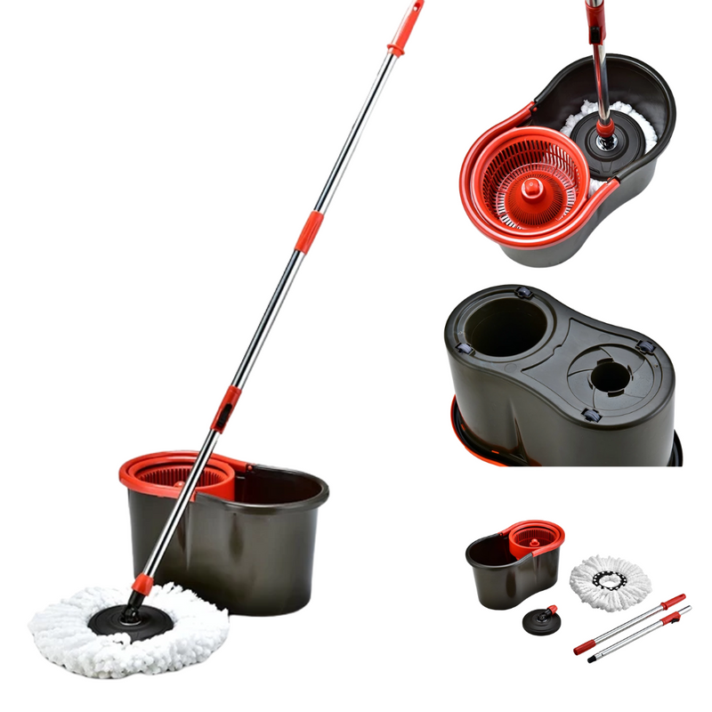 Mop Giratório Com Cesto Em Inox Com Balde 13 Lt Centrífuga