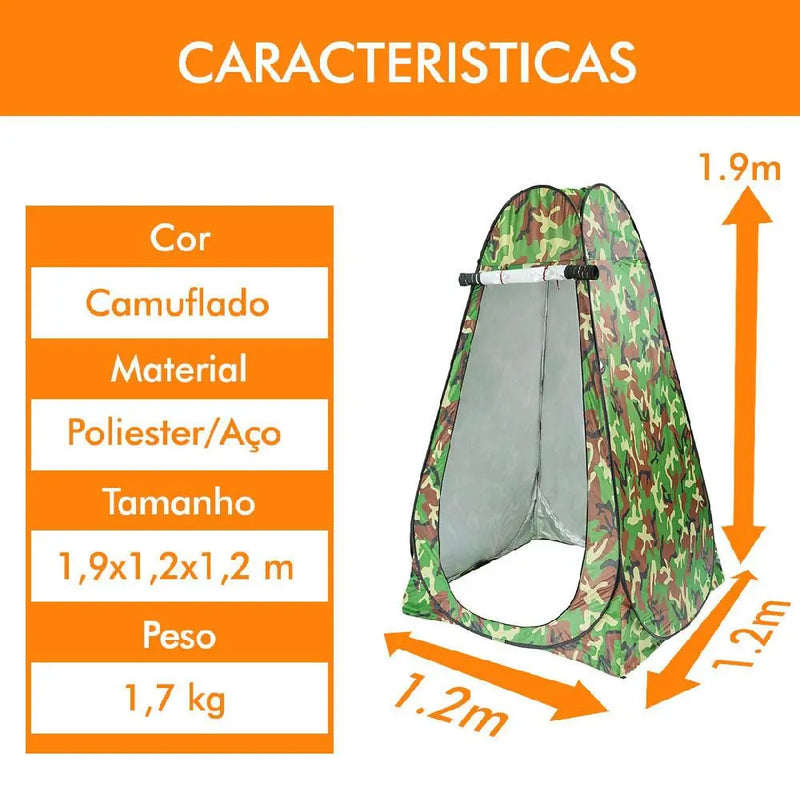 Barraca para Troucar De Roupas Trocador Banheiro Camping
