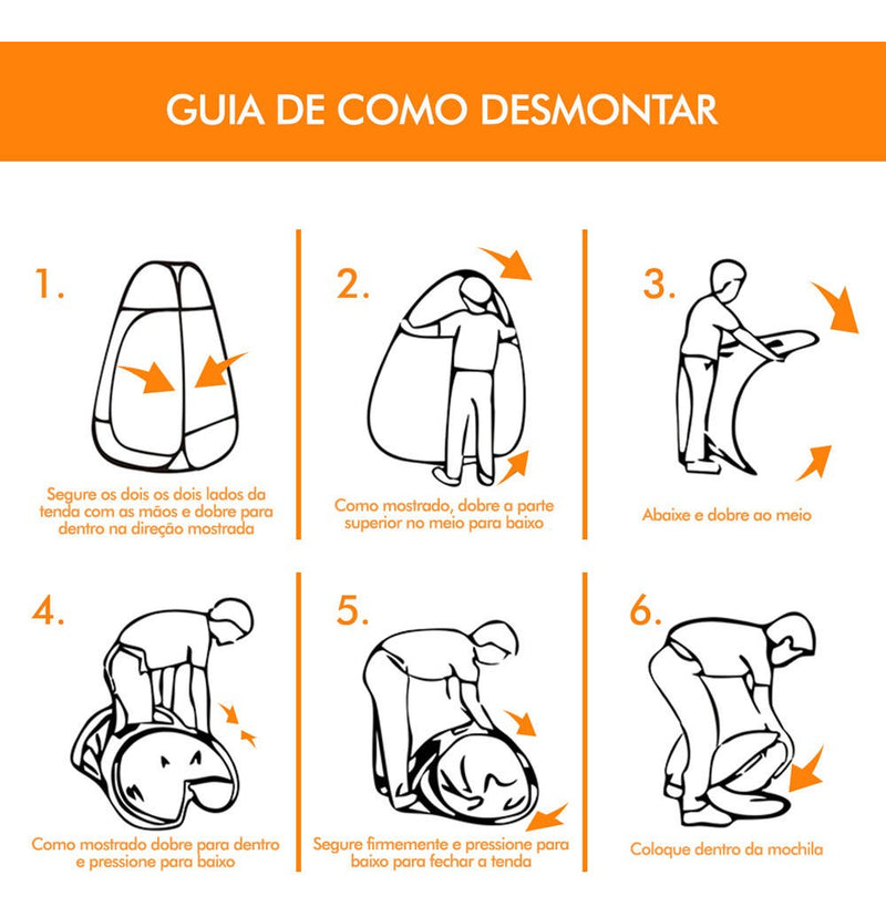 Barraca para Troucar De Roupas Trocador Banheiro Camping