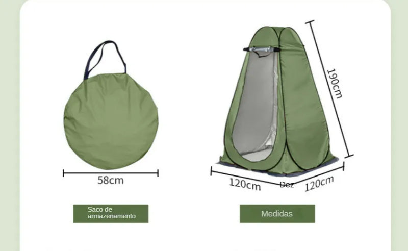Barraca para Troucar De Roupas Trocador Banheiro Camping