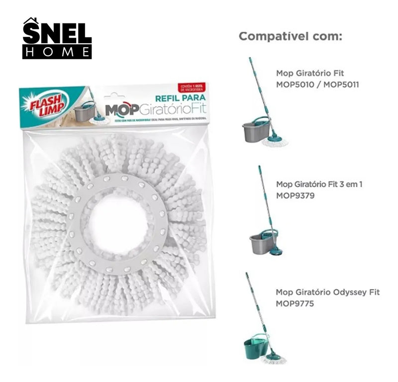 Refil para Esfregão Mop 360° Multi Shopping Home